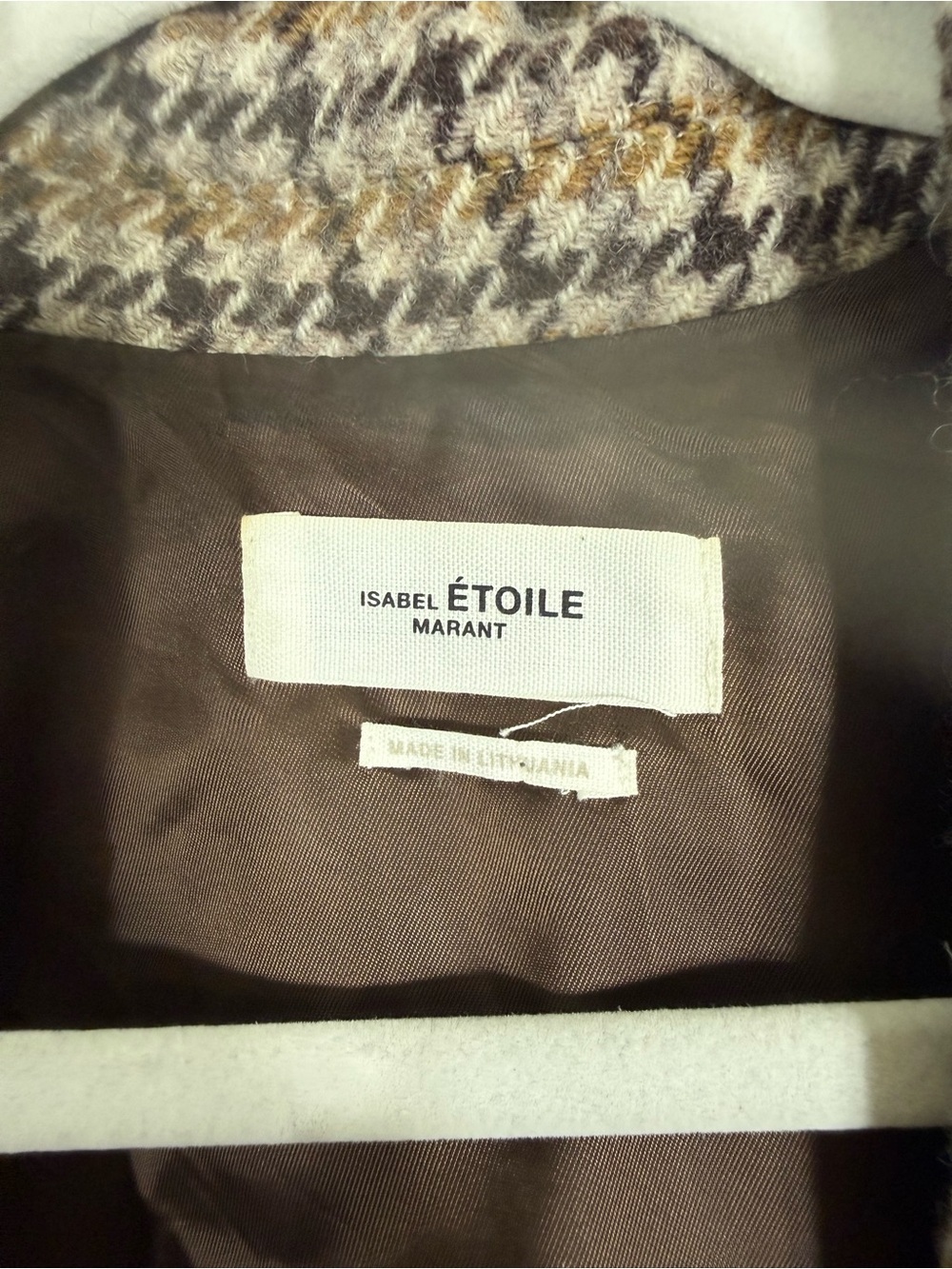 Isabel Marant Étoile Kaito Single-Breasted Houndstooth Wool Blazer Jacket Size 4 - Picture 9 of 13